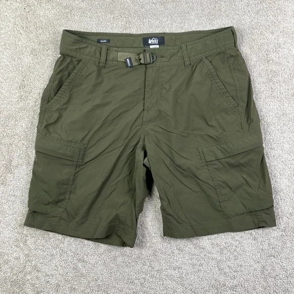 REI Co-op Womens 8 Sahara Cargo Shorts Green Relaxed Fit Hiking Belted Outdoor - Picture 2 of 10